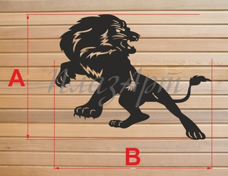 Узор на ворота лев