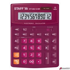 ТоварКалькулятор STAFF настольный STF-888-12-WR, 12 разрядов, двойное питание, БОРДОВЫЙ, 200×150 мм. 250454