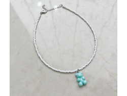 Детский чокер с Мишкой бисер