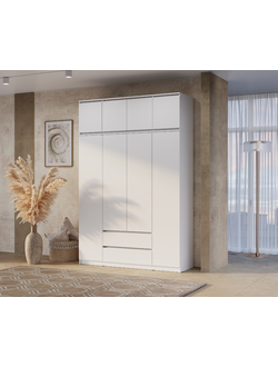 Шкаф Симпл ШК-13+ТБ-19 Белый (Мебелони)