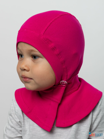Шапка-шлем 24301-01 95%хлопок 5%лайкра, малиновый 40-42