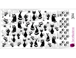 Слайдер-дизайн 304 - Забавные кошки, ч/б