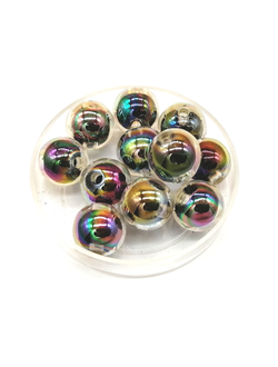 Бусины пластиковые фигурные, 10 мм темный шар