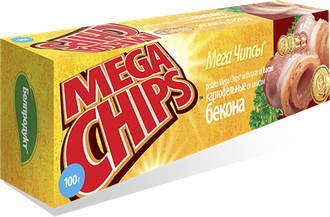 Чипсы Бульба - Мегачипсы картофельные со вкусом бекона 100г