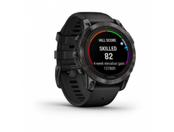 Умные часы Garmin Fenix 7 Pro Sapphire Solar титановый серый DLC с черным ремешком