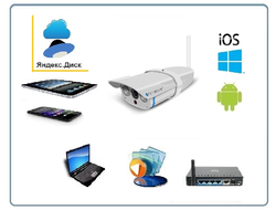 VStarcam. Уличная IP WiFi/LAN видеокамера с DVR, HD (Я-диск)