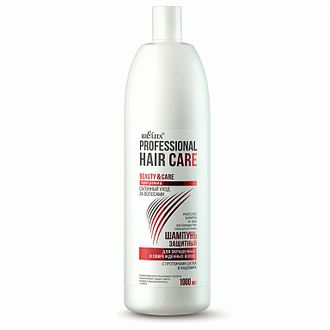 Белита Professional Hair Care Шампунь защитный для окрашенных и поврежденных волос с протеинами шелка и кашемира 1000мл