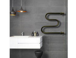 Полотенцесушитель ДИАГОНАЛЬНЫЙ М - образный Черное Золото  50/60 1" [57896]