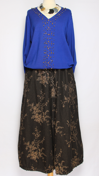 Джемпер-пуловер "Золотые клепки" персик, зеленый, синий р.46-52