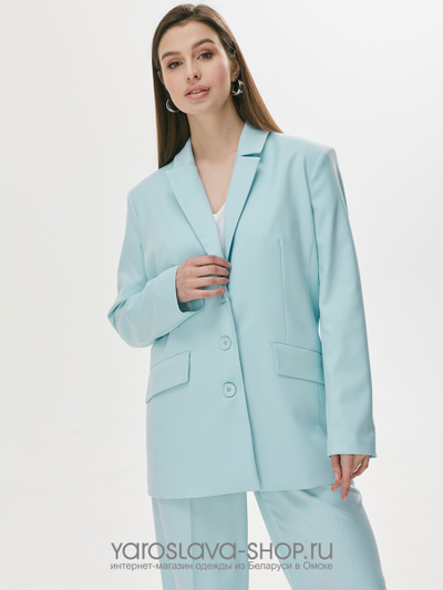 Двухпредметный костюм нежно-голубого цвета