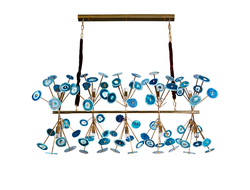 Люстра Agate Burst Chandelier Blue Line