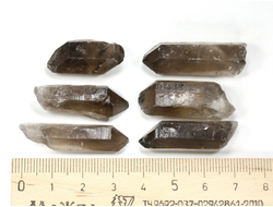 Кварц дымчатый, раухтопаз, кристаллы в ассортименте, Бразилия (25-35 мм, 4-6 г) №35756