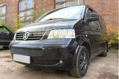 Защита радиатора Volkswagen T5 (Multivan,Caravelle) 2003-2009 black