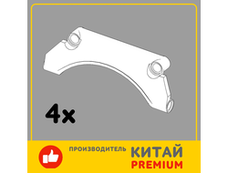 Technic, Panel Car Mudguard Arched #30 9 x 2 x 3 Straight Top/ BG  / AN LOT, White (42531 6254784) / 4 шт.