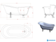 Ванна из литьевого мрамора Astra-Form Роксбург 169.7 x 78.6 (ножки белые)