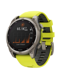 Часы Garmin Fenix 8 —47mm Solar Sapphire Titanium Amp Yellow / Graphite
