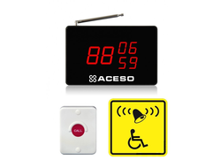 Универсальная система вызова персонала арт. APE510.1 - система вызова помощи инвалидам: 1 кнопка выз