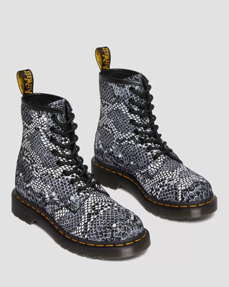 Ботинки Dr. Martens 1460 Snake Print Leather Grey купить в Москве