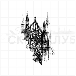 Штамп стена готического собора