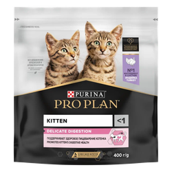 Pro Plan(Про План) Kitten Delicate Digestion сухой корм для котят с чувствительным пищеварением с индейкой, 400 г