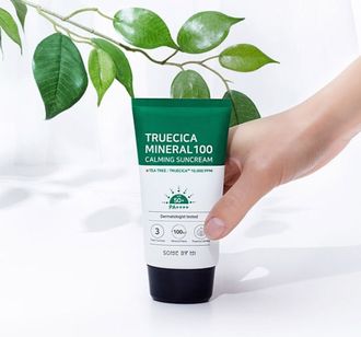 Мягкий солнцезащитный крем для чувствительной кожи Some by mi TRUECICA MINERAL 100 Calming Suncream SPF 50PA++++