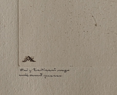 "Эстония. Таллин" линогравюра Toivo Kulles 1967 год