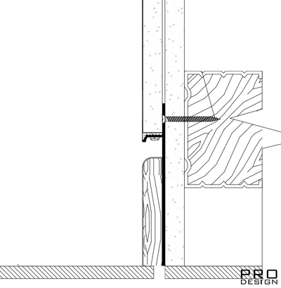Плинтус скрытого монтажа PRO DESIGN 323 черный муар RAL 9005
