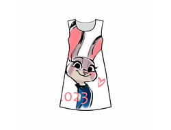 Платье 3D с полной запечаткой год Кролика №9