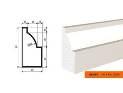 Цокольный молдинг фасадный из пенополистирола с покрытием LEPNINAPLAST (Лепнинапласт)  ЦВ-80/1
