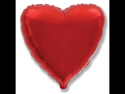 Шар (18''/46 см) Сердце, Красный