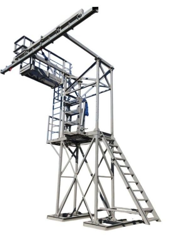 Площадка обслуживания ПО-3,0 (2000х1000) с ЖАЛ2000-СП-Р-Э установка на раму с пригрузом