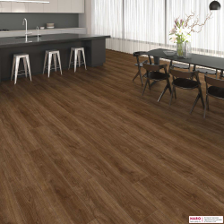 Декор ламината Haro Tritty 200 Aqua Дуб Элеганза Дымчатый 542056 в интерьере гостиной