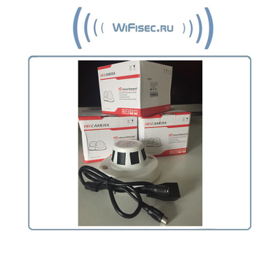 Видеоняня. охранная IP WiFi-LAN видеокамера с выводом для подключения внешнего микрофона и ночным видением, HD (изв. дыма)