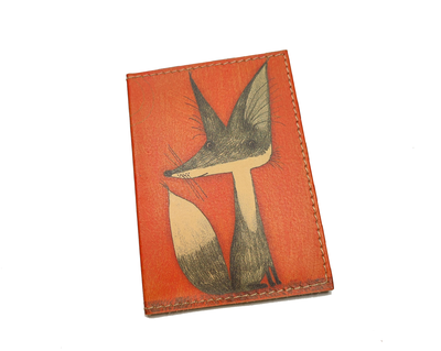 Обложка на паспорт с принтом "Рыжая лиса"