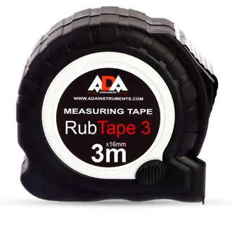 Рулетка ADA RubTape 3 (сталь, с двумя СТОПами, 3 м) (А00155)