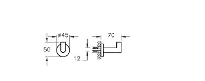 КРЮЧОК ДЛЯ ХАЛАТА, ГЛЯНЦЕВЫЙ ХРОМ, VITRA MINIMAX S, A44787