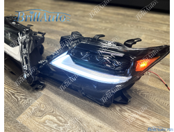 Фары Lexus LX 570 12-15 стиль LX600 бегающие