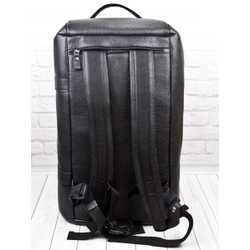 Кожаная дорожная сумка / рюкзак Napoli black 
(арт. 4034-01)