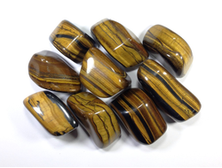 Тигровый глаз, крупная галтовка в ассортименте (35-58 мм, вес: 30-40 г) №13557