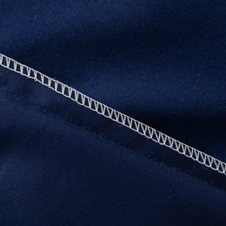 Однотонный сатин постельное белье с вышивкой цвет глубокий Синий CH021 (двуспальное, 4 наволочки)