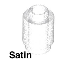 Brick, Round 1 x 1 Open Stud, Satin Trans-Clear (3062b / 6363601)