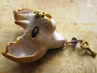 КотоРог из рода котов-единорогов, Auruhorn. Необычная брошь в стиле фэнтези