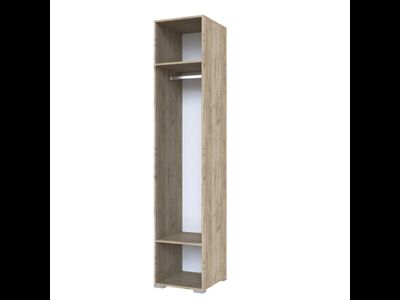 Пенал с зеркалом Теана Дуб Крафт Серый/МДФ Светло-серый (ТЭКС)