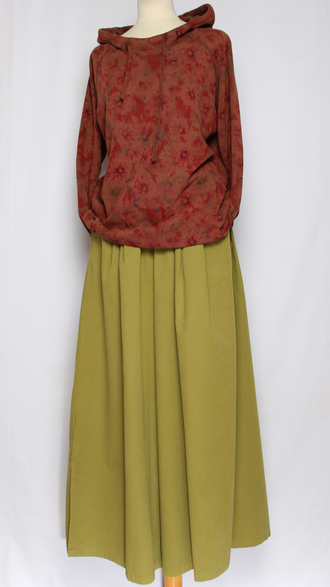 Джемпер ХЛОПОК "Капюшон Розы" красный до р.52