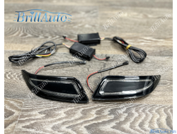 Задние фонари Toyota Camry 55 14-17 в бампер LED черные