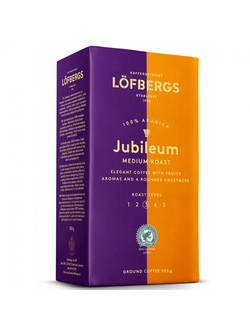 Молотый кофе Lofbergs Lila Jubileum (Лёфбергс Лила Юбилейный) 500 гр