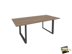 Onix Direct Стол переговорный на О-образном м/к O.MO-PRG-19 Дуб Аризона/Металл Антрацит 1980*980*750