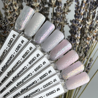 Каучуковая камуфлирующая база с шиммером  - CAMOUFLAGE BASE COAT  CBS9 (10 ml)