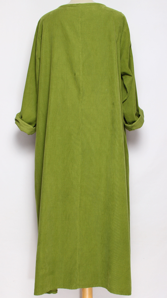 Платье  Бохо "Вельвет-пуговицы " яблоко до р.54