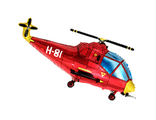 Шар (14&#039;&#039;/36 см) Мини-фигура, Вертолет, Красный, 1 шт.